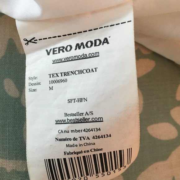 Vero Moda Plaid Trench Nylon - Picture 8 of 8